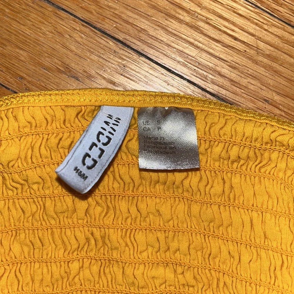 H&M Ruched Yellow Tank Top - Picture 3 of 3